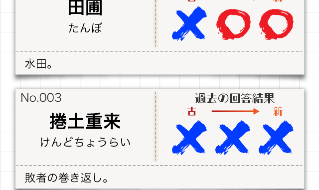 難読漢字クイズの意味を追加しました。